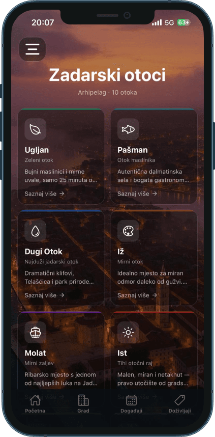 ZadarApp – pregled zadarskih otoka